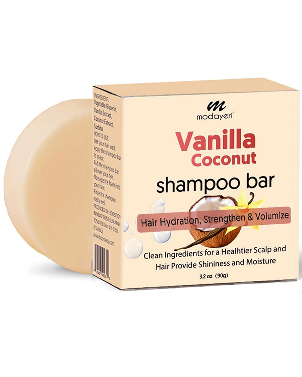 Tropical Bliss Vanilla Coconut Shampoo Bar