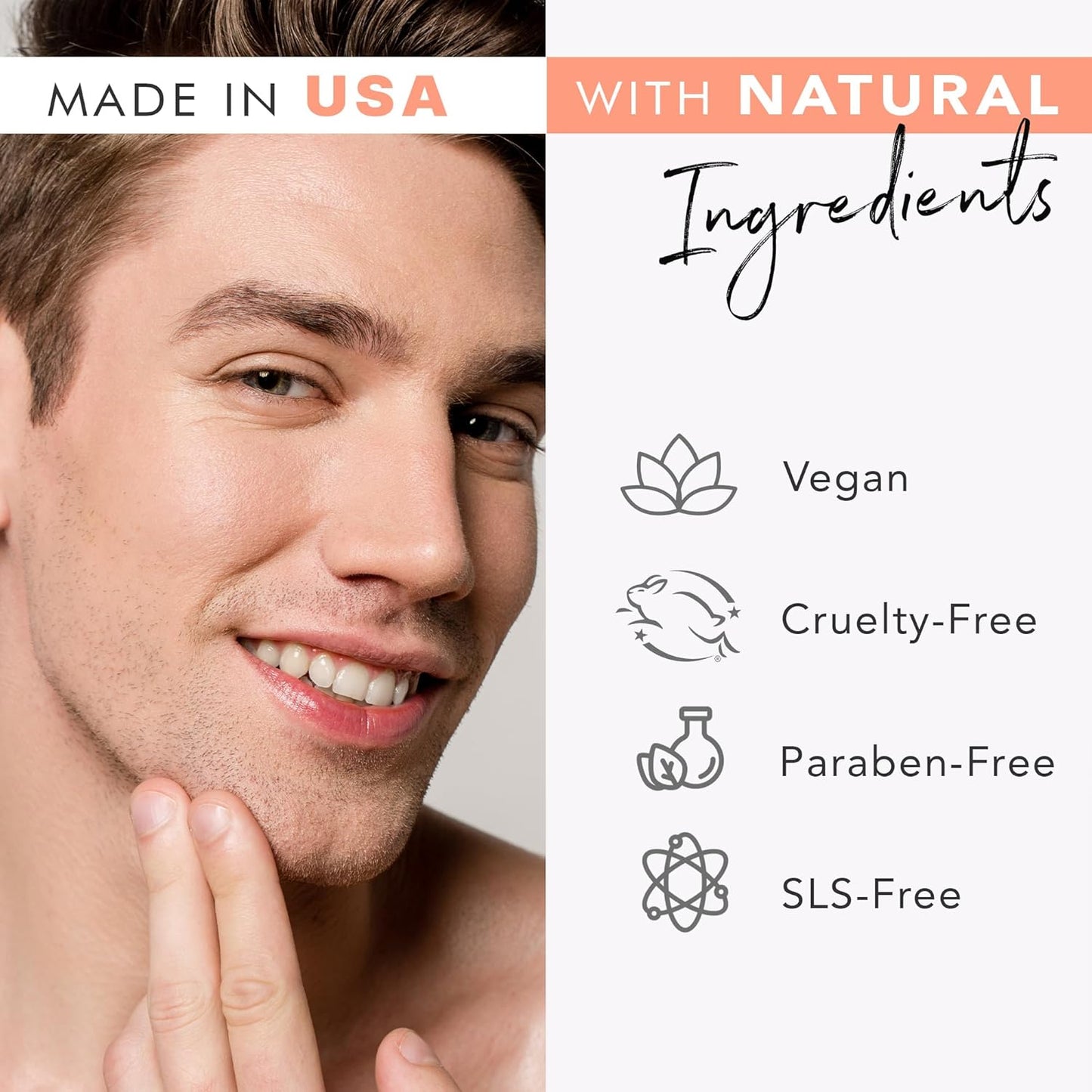 Face Scrub and Face Wash, Gentle Exfoliating, Cleansing Facial Scrub Exfoliator, Natural & Organic Ingredients