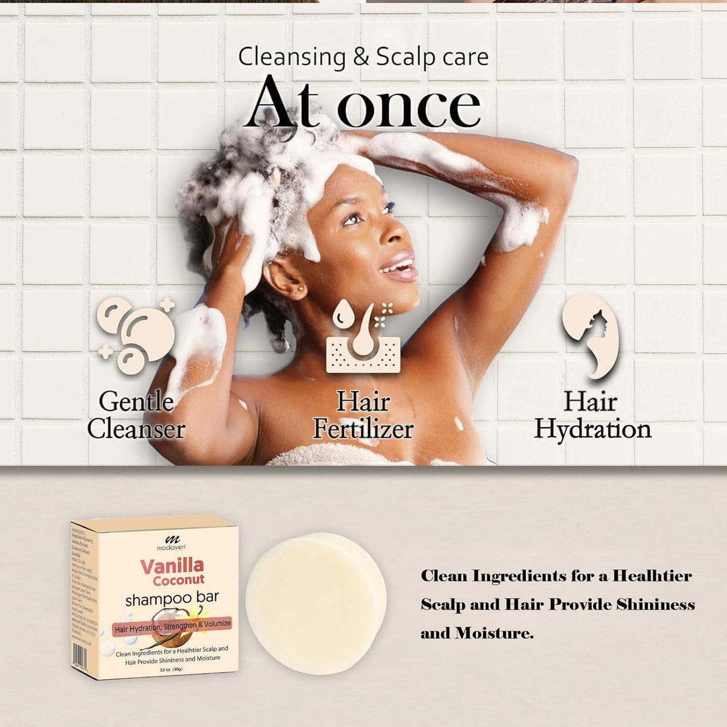 Tropical Bliss Vanilla Coconut Shampoo Bar