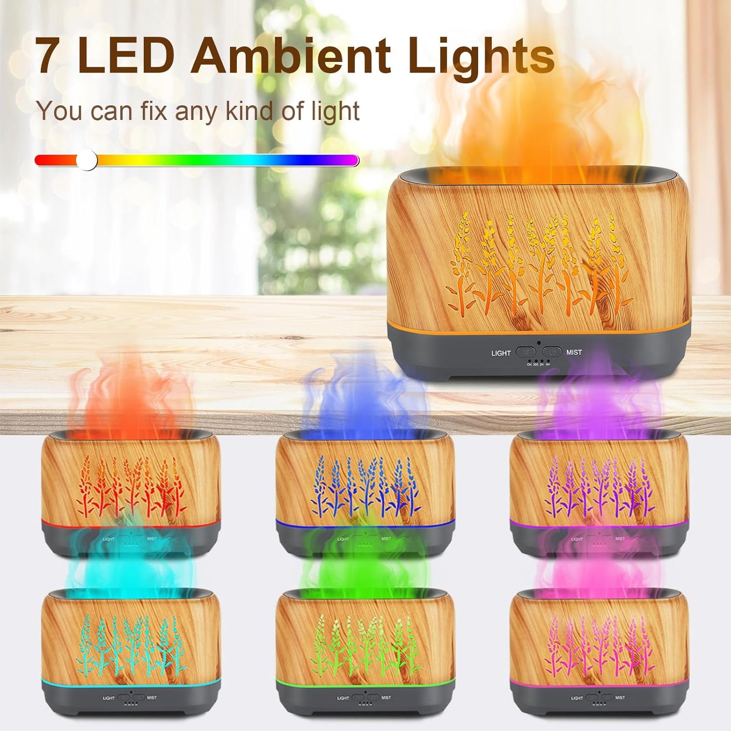 AromaFlame™ Essential Oil Diffuser & Humidifier