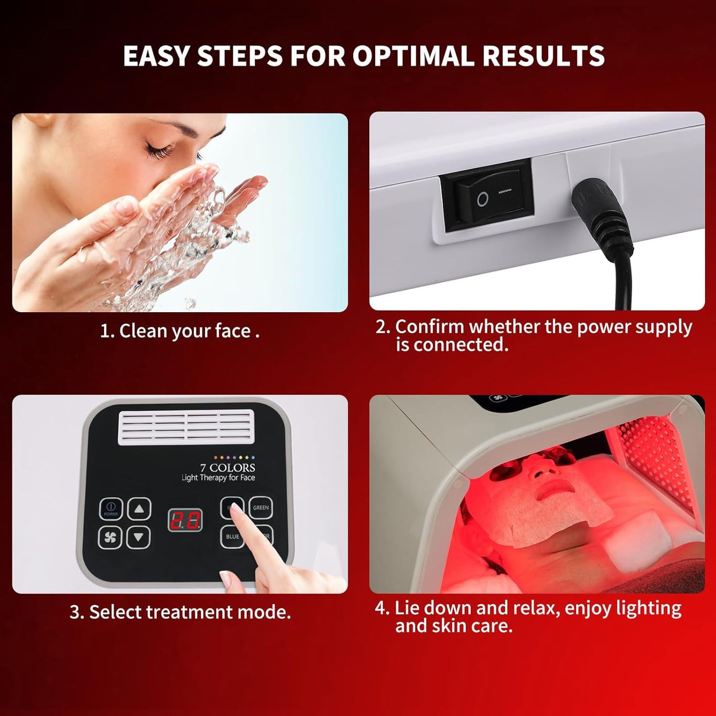 7-Color LED Red Light Therapy Mask