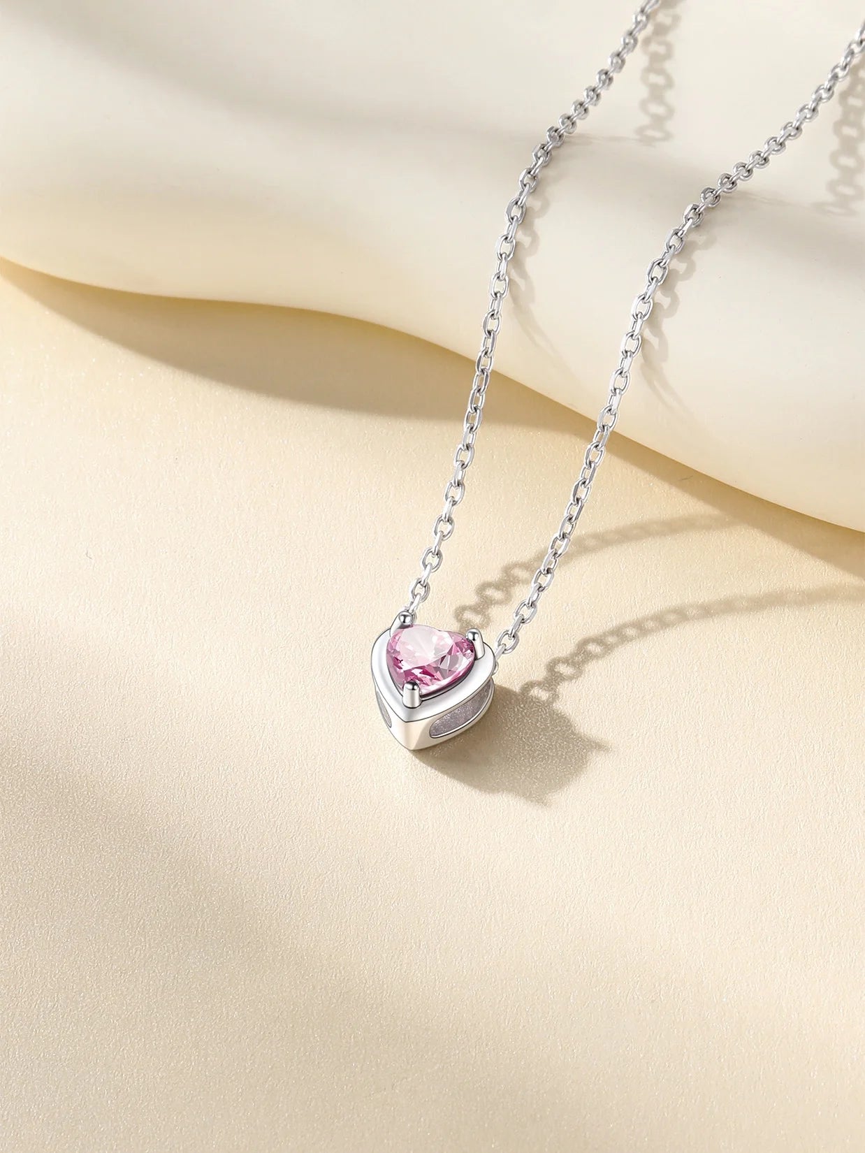 Forever Shine™ Sterling Silver Birthstone Heart Necklace