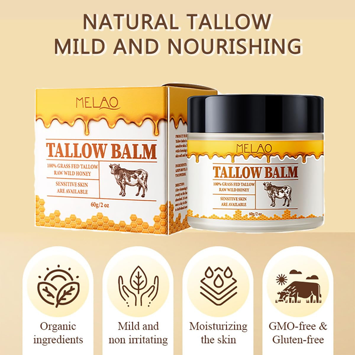 The PureGlow Tallow Honey Balm