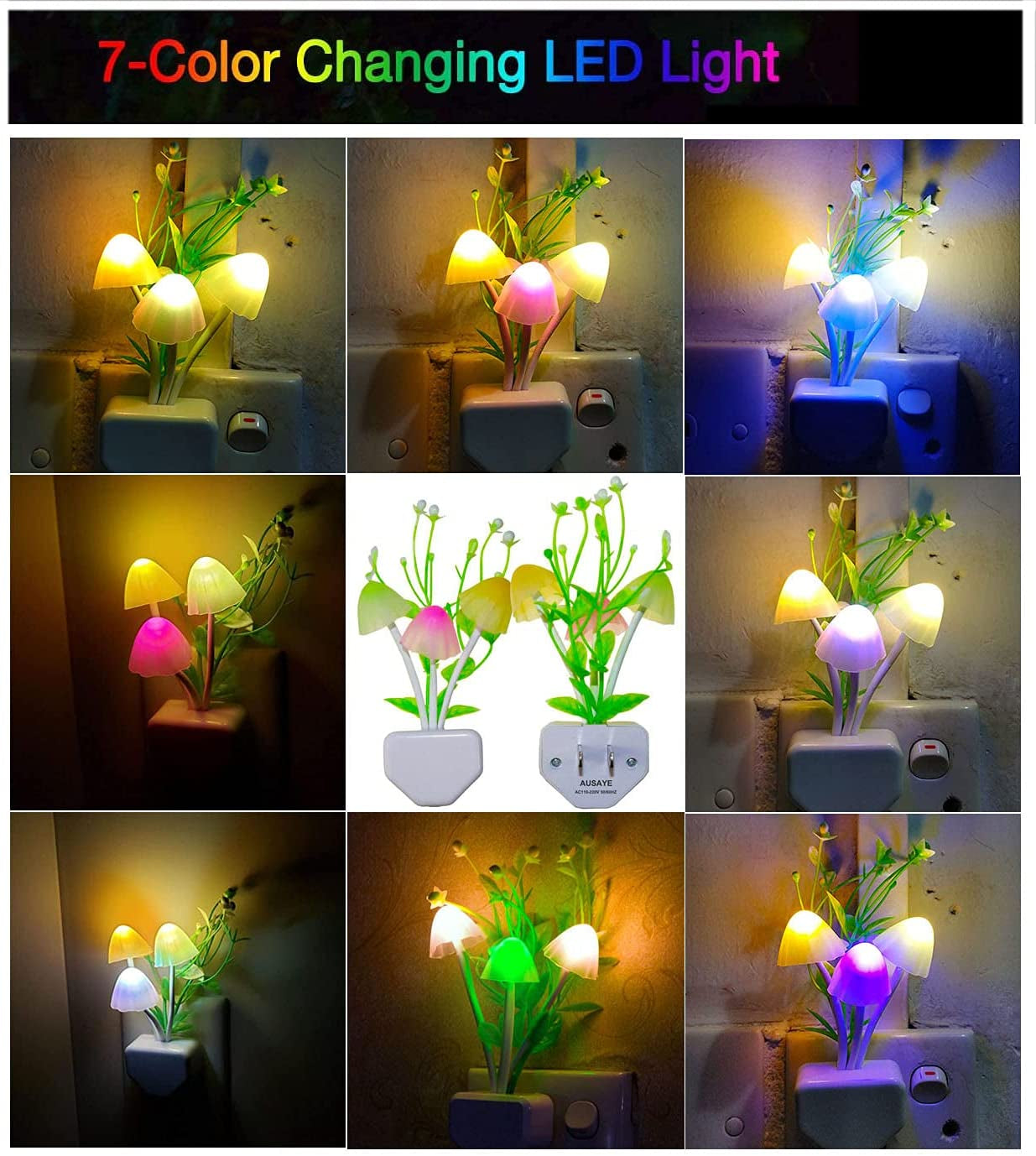 AUSAYE Color-Changing LED Night Lights