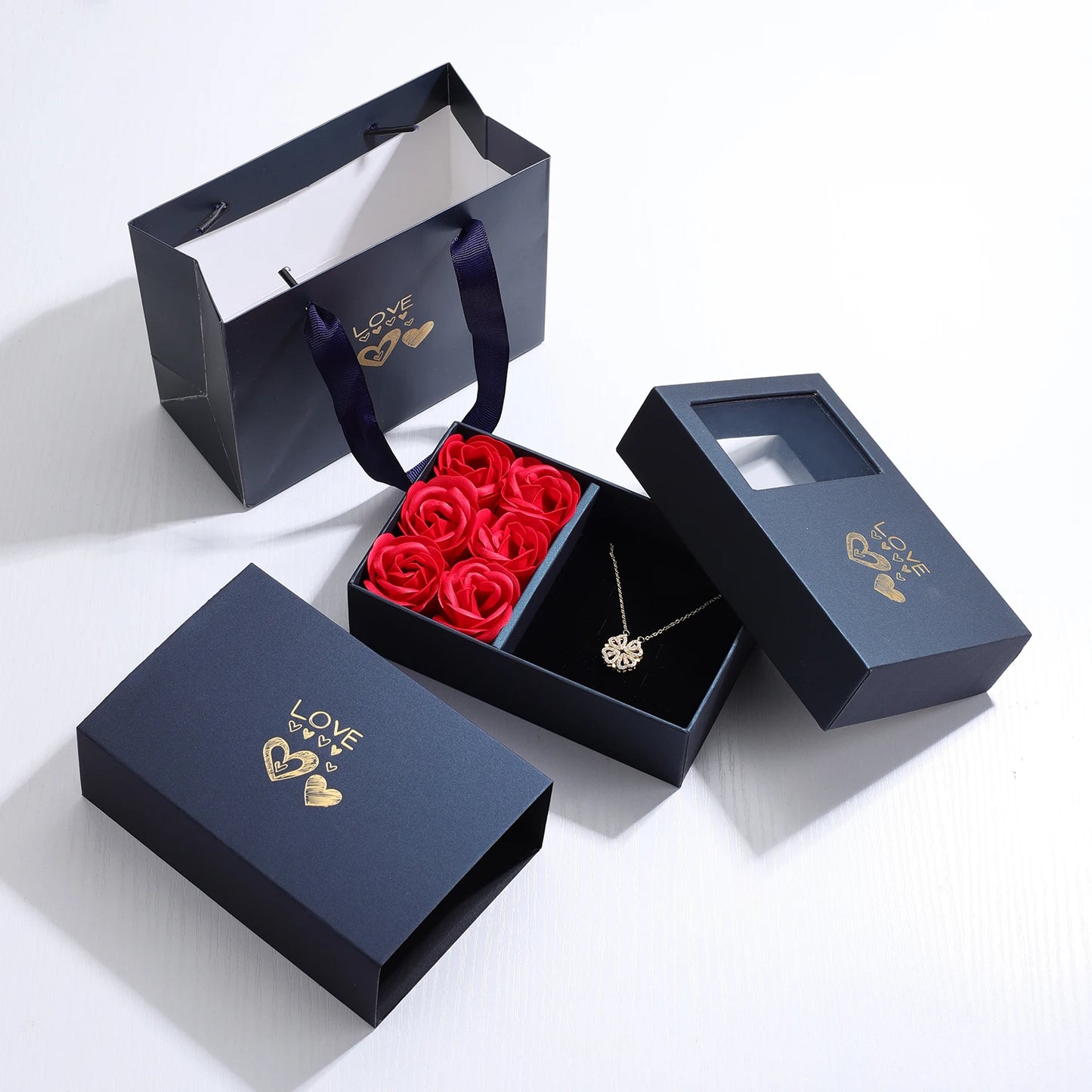 Lucky Clover™ Four-Leaf Clover Heart Necklace