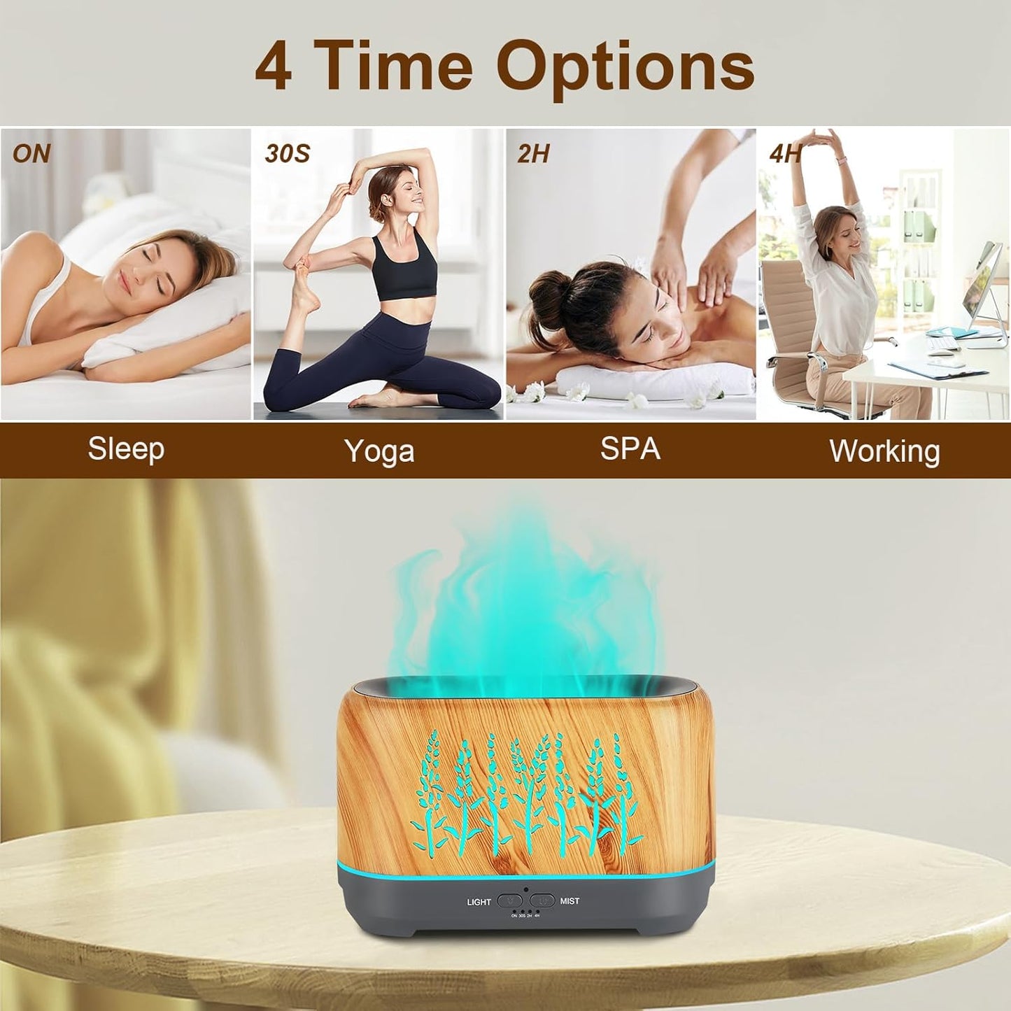 AromaFlame™ Essential Oil Diffuser & Humidifier