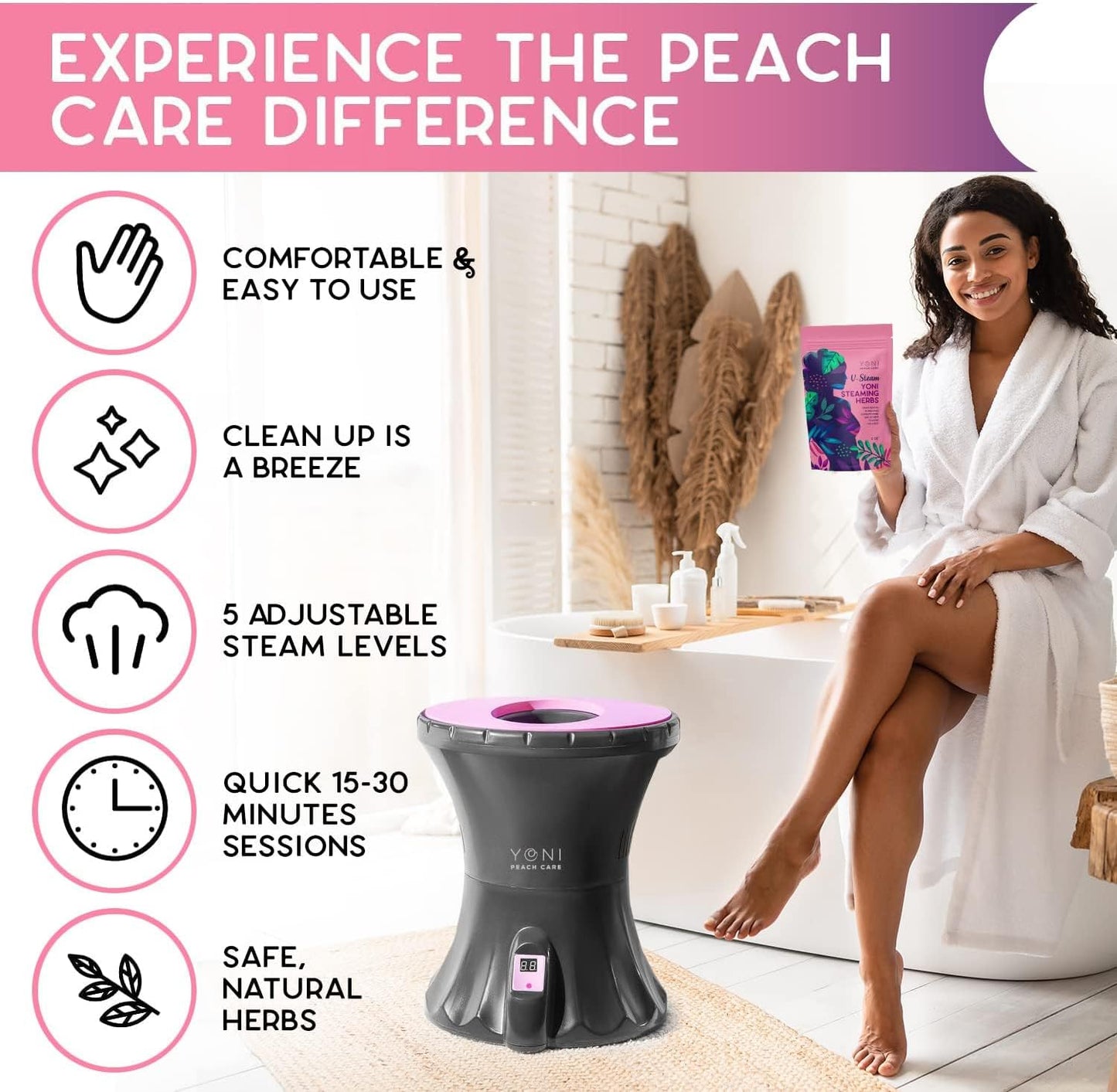 Yoni Peach Care Electric V-Pot Steam Kit