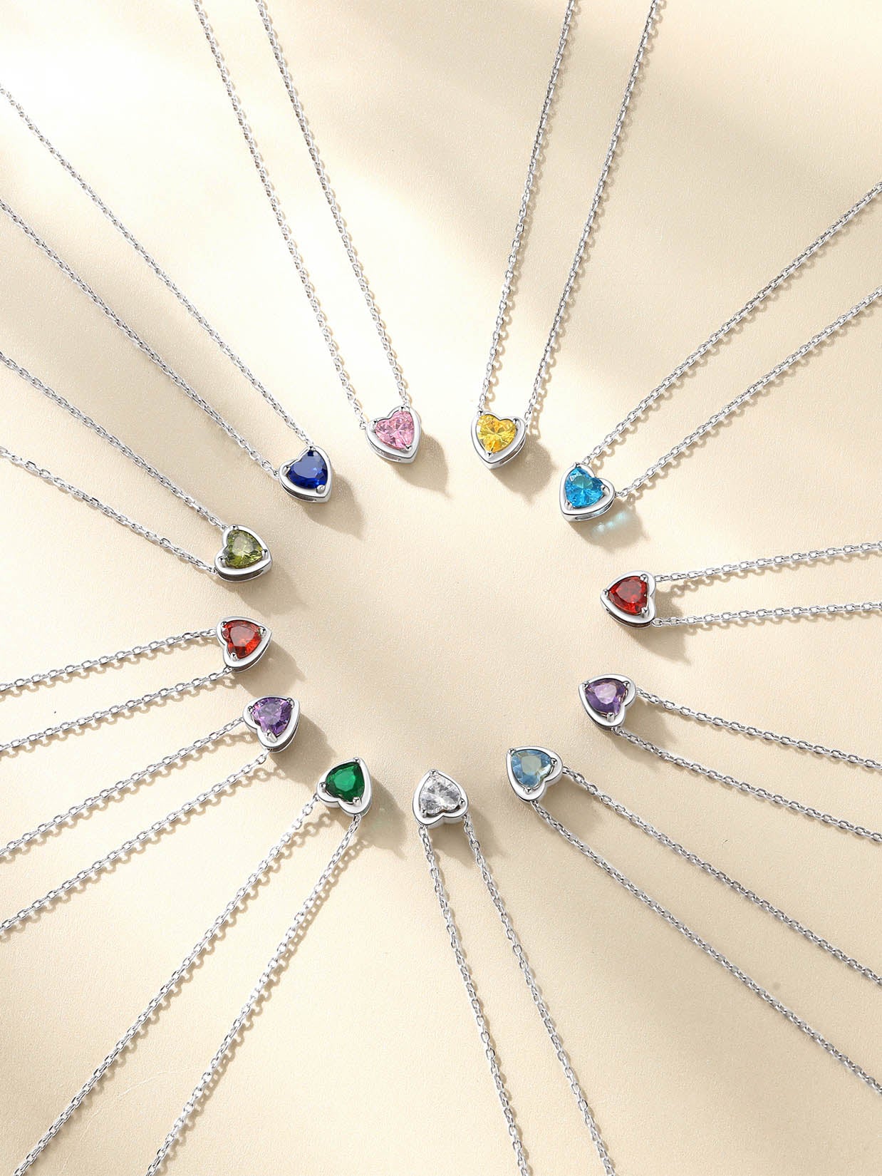 Forever Shine™ Sterling Silver Birthstone Heart Necklace