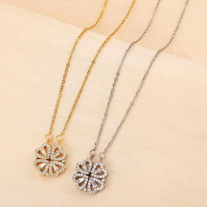 Lucky Clover™ Four-Leaf Clover Heart Necklace