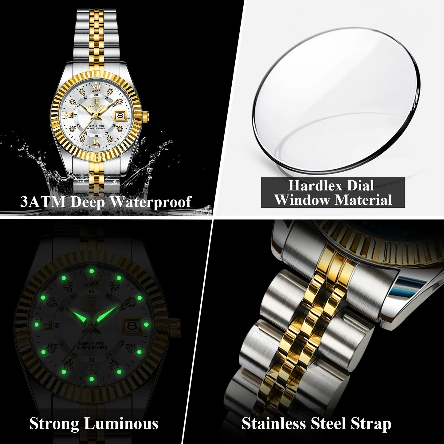 Elegant Timeless Women’s Watch — Waterproof, Luminous & Stylish