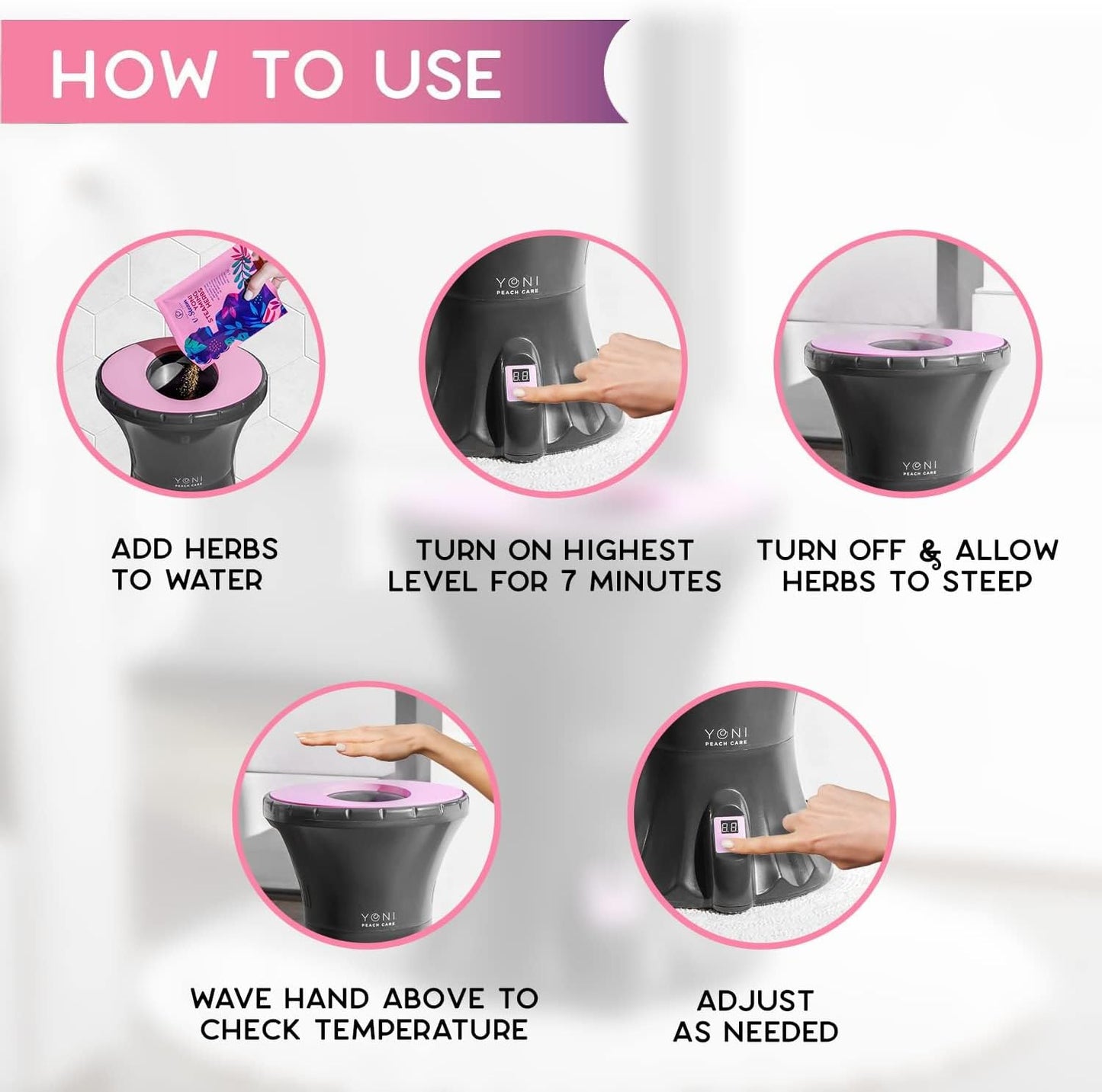 Yoni Peach Care Electric V-Pot Steam Kit
