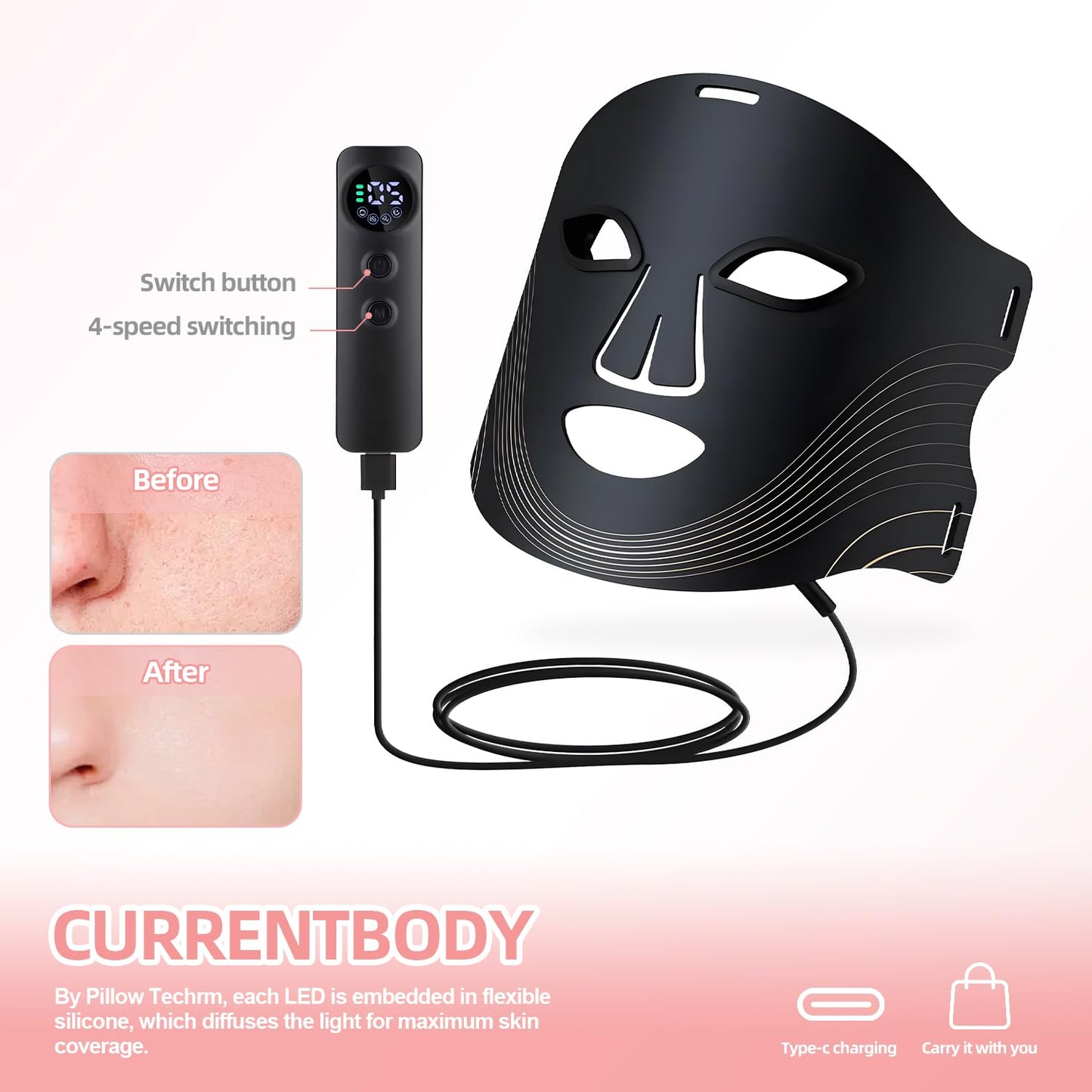 Blue Red Light Therpy Mask for Face