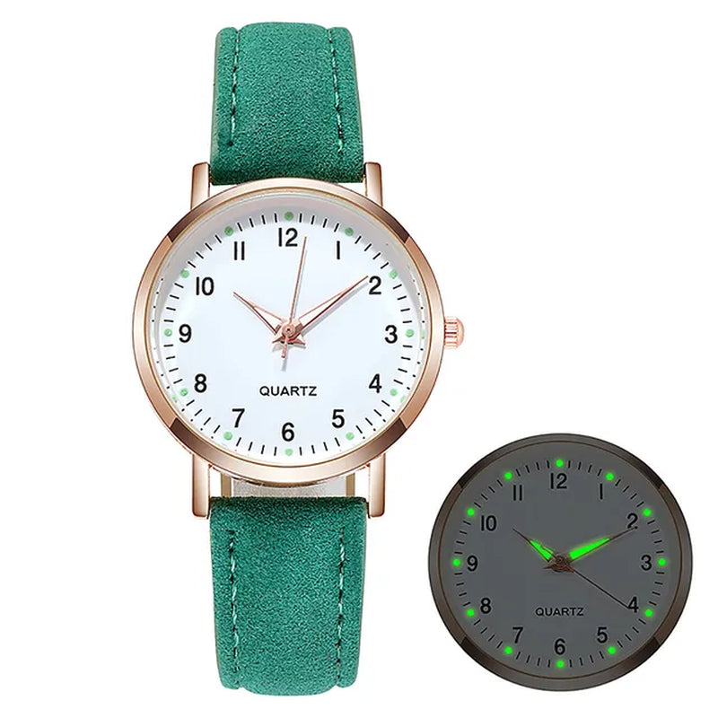 Luxury Design Quartz Watch Women Watches Luminous Hand Wind Leather Winner Watch Luminous Digital Wristwatches Relogio Feminino