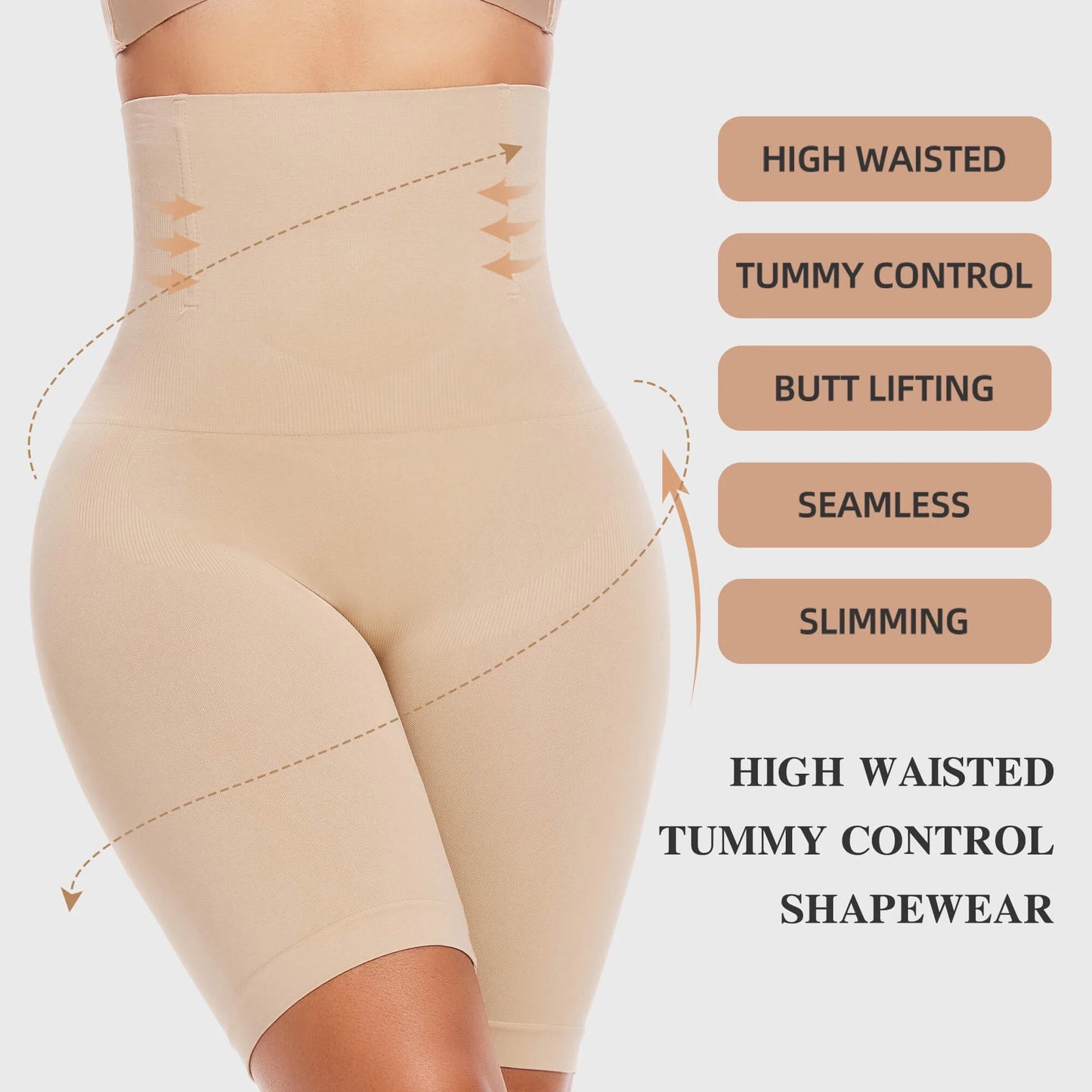 VASLANDA High Waisted Shaper Shorts