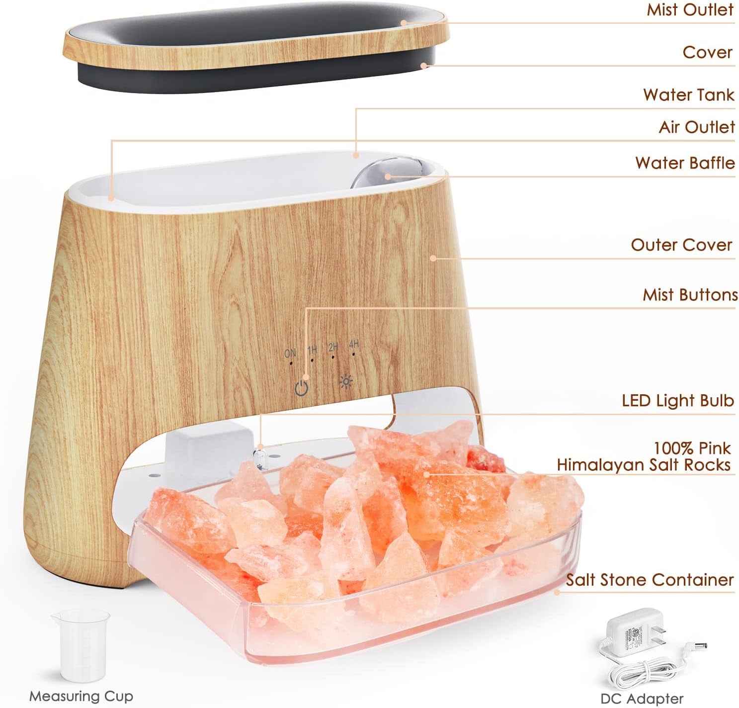LumiGlow™ Himalayan Salt Lamp & Aromatherapy Diffuser