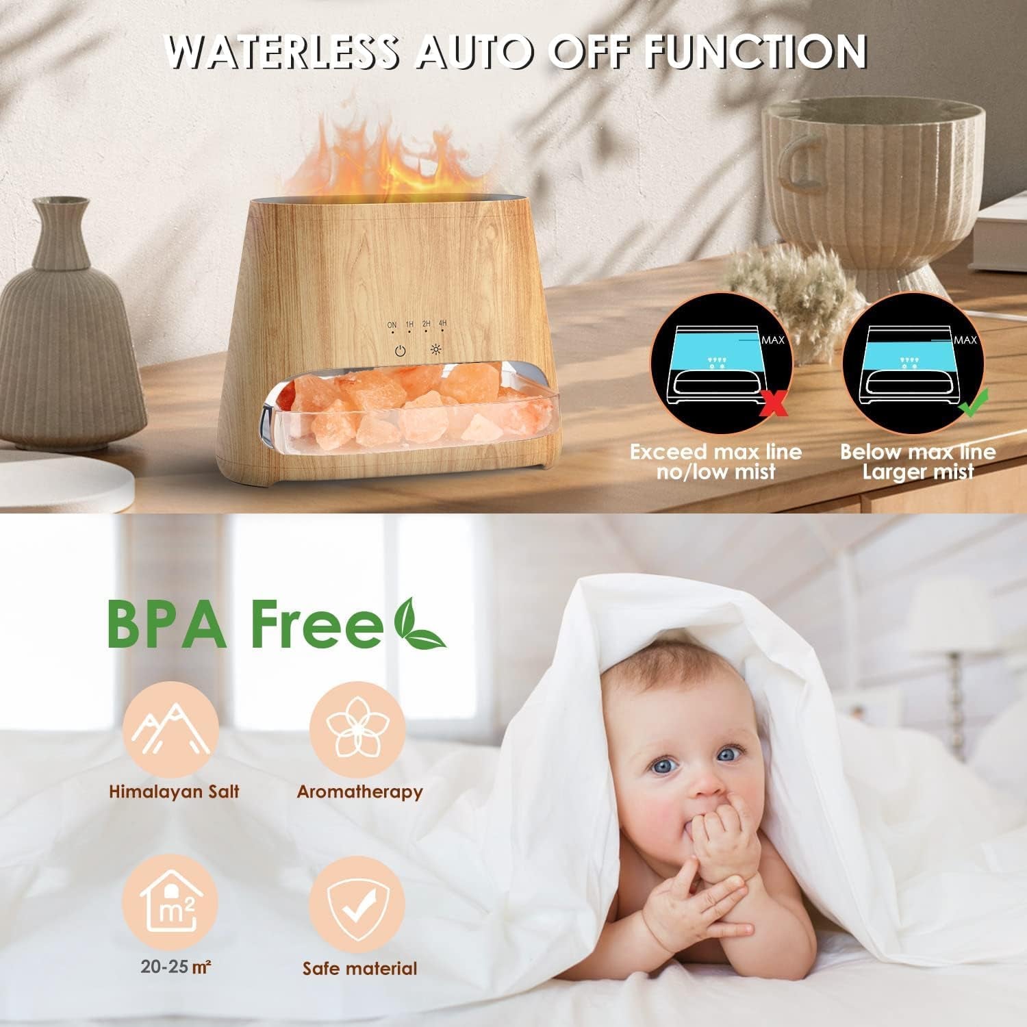 LumiGlow™ Himalayan Salt Lamp & Aromatherapy Diffuser