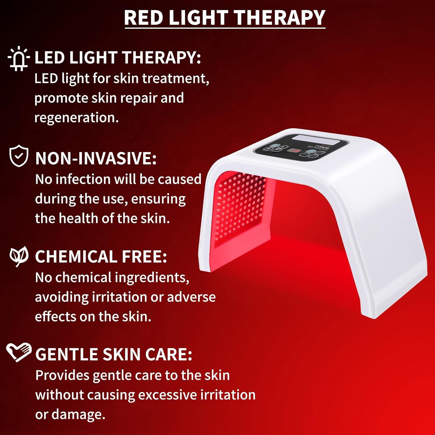 7-Color LED Red Light Therapy Mask