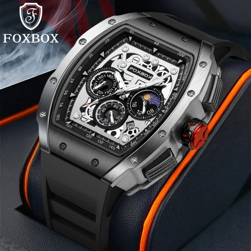 LIGE Mens Watch Foxbox Brand Waterproof Quartz Wrist Watch for Men Date Sport Silicone Clock Male Watches Relogios Masculino+Box