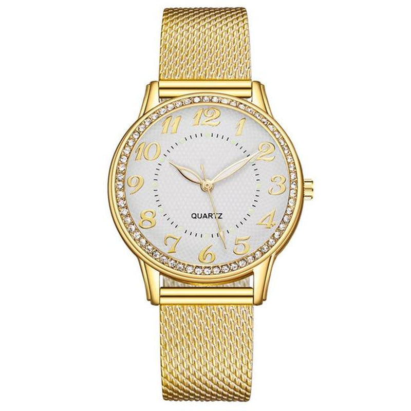 Fashion Women Watches Men Gold Watch Silver Heart Dial Silicone Mesh Belt Wristwatch Reloj Mujer Montre Femme Women'S Watch 2024