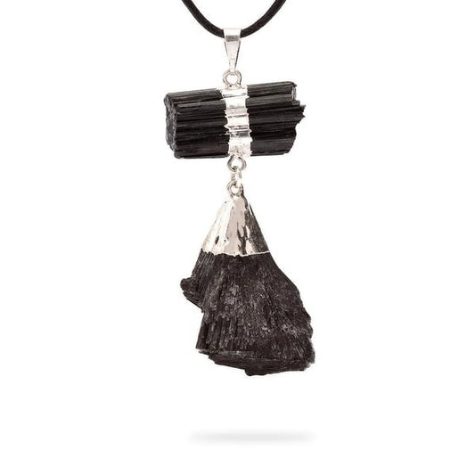 Ayana Black Tourmaline & Kyanite Healing Crystal Necklace