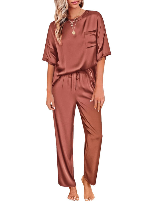 DAKIMOE Women’s Satin Pajama Set