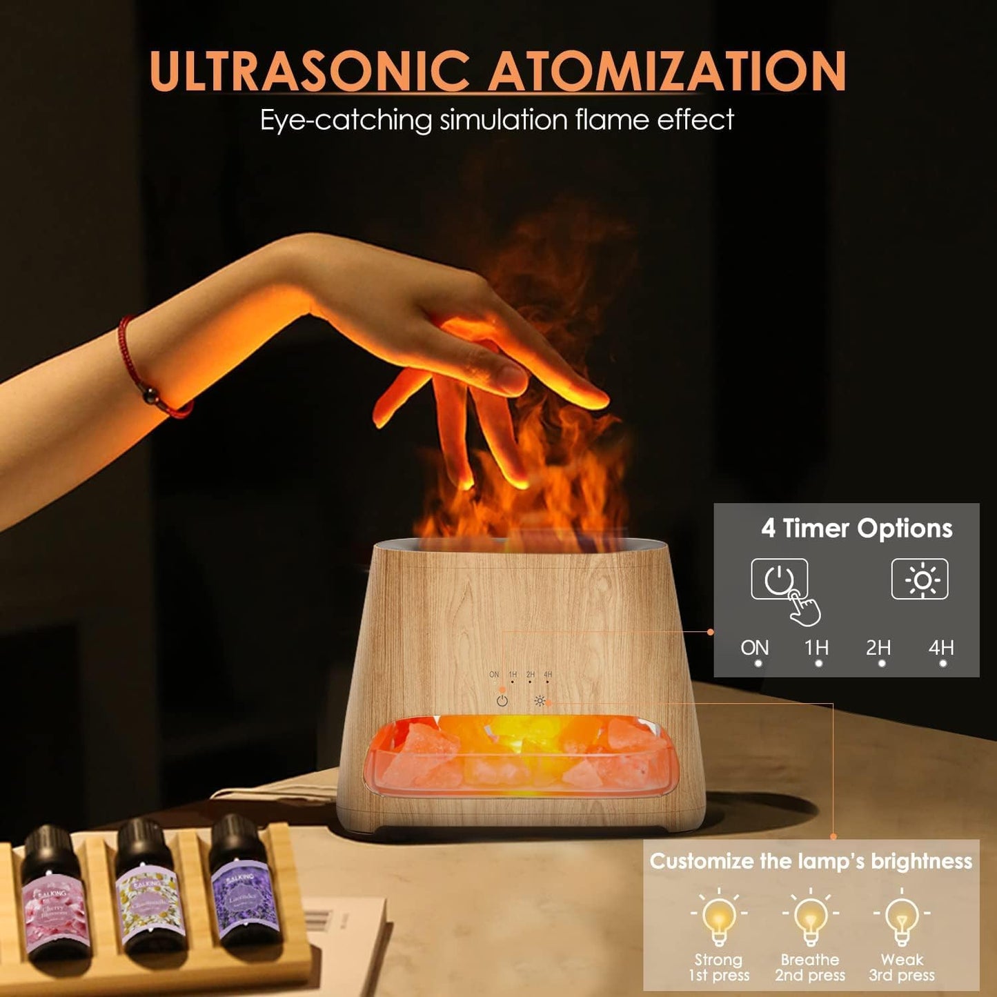 LumiGlow™ Himalayan Salt Lamp & Aromatherapy Diffuser