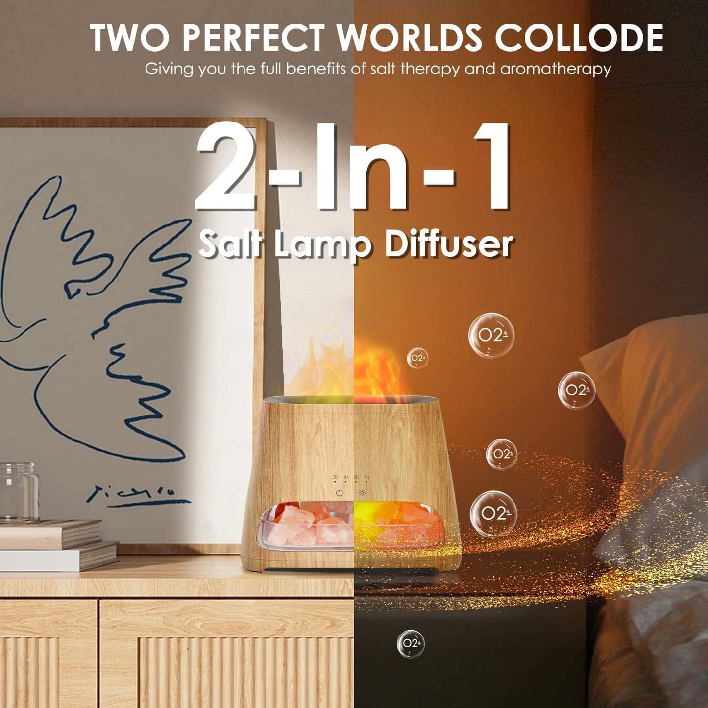LumiGlow™ Himalayan Salt Lamp & Aromatherapy Diffuser